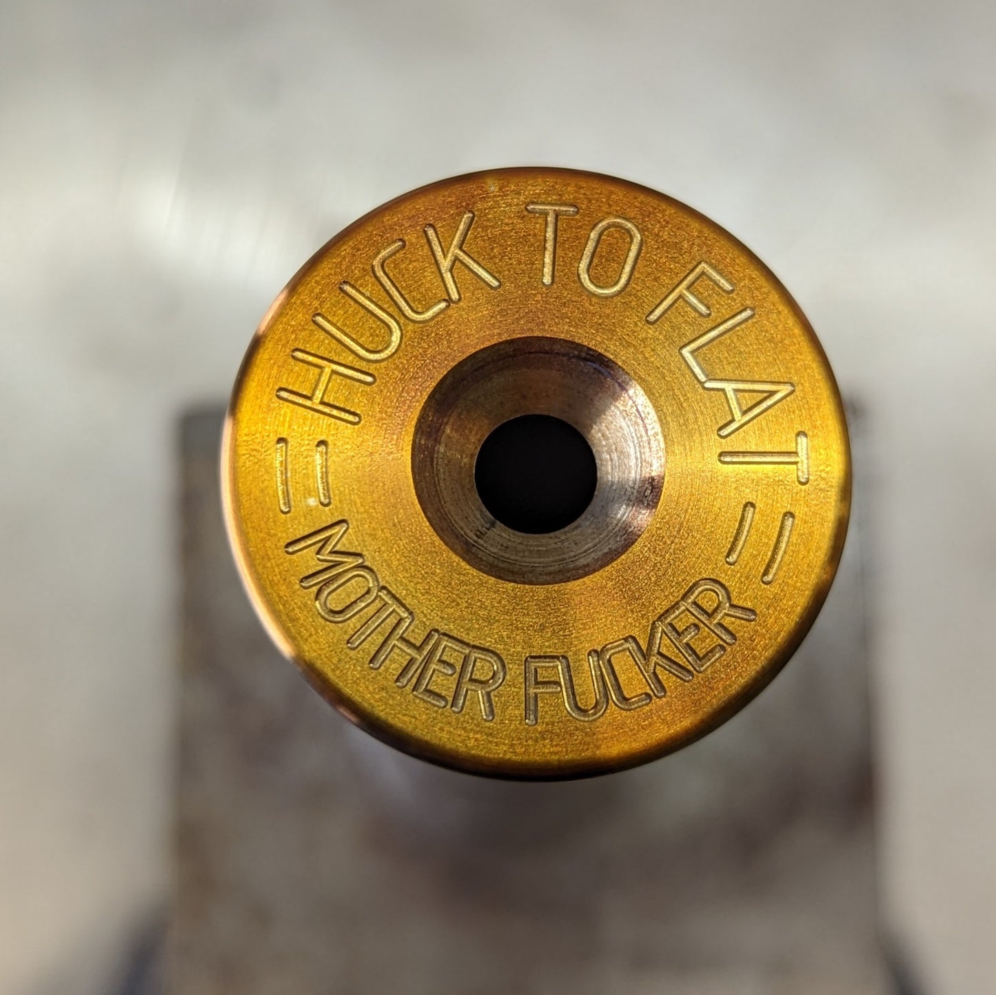 Huck To Flat MF-er Stainless Steel Stem Cap (w/bolt)